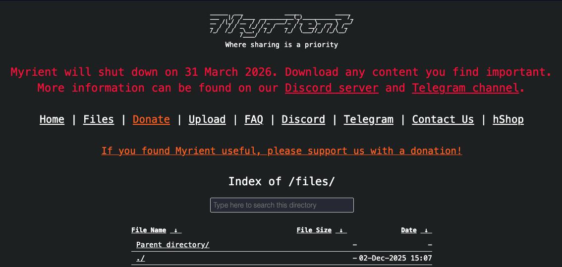 Das Ende einer Ära: Myrient schließt am 31. März 2026